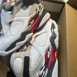 Jordan Kids White and Red Sneakers